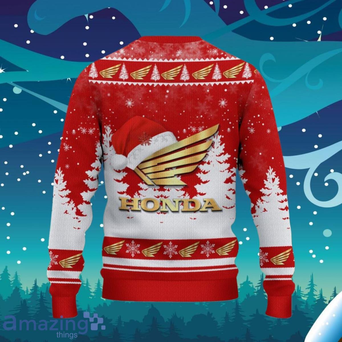 Honda Motorcycle Ugly Christmas Sweater Unique Gifts For Men Women image Honda Motorcycle Ugly Christmas Sweater Unique Gifts For Men Women Product Photo 3