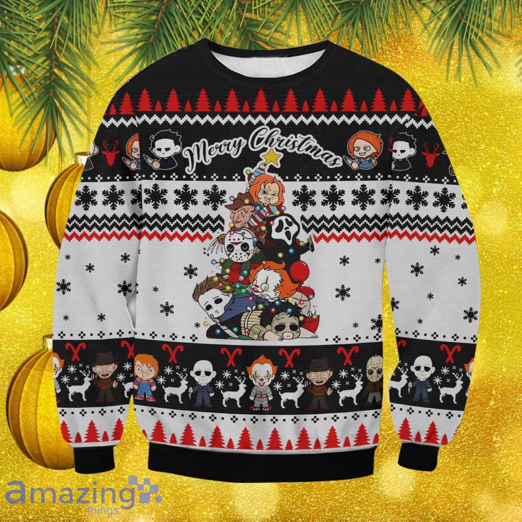 Horror Movies Christmas Christmas Ugly Sweater Gift For Men And Women image Horror Movies Christmas Christmas Ugly Sweater Gift For Men And Women Product Photo 1