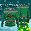 Horse Pattern Falling Snowflakes Ugly Sweater Christmas