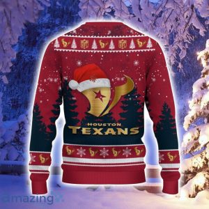 Houston Texans Santa Hat Pattern Ugly Christmas Sweater For Men And Women Product Photo 3