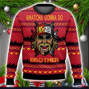 Hulk Hogan Red 3D Sweater Christmas Gift Ugly Christmas Sweater Xmas Gift Ideas Product Photo 1