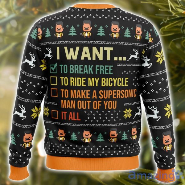 I Want To Break Free Queen AOP Ugly Christmas Sweater Christmas