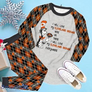 I Will Love My Cleveland Browns Everywhere Pajama Set Product Photo 2