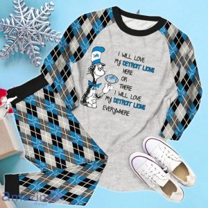 I Will Love My Detroit Lions Everywhere Pajama Set Product Photo 2