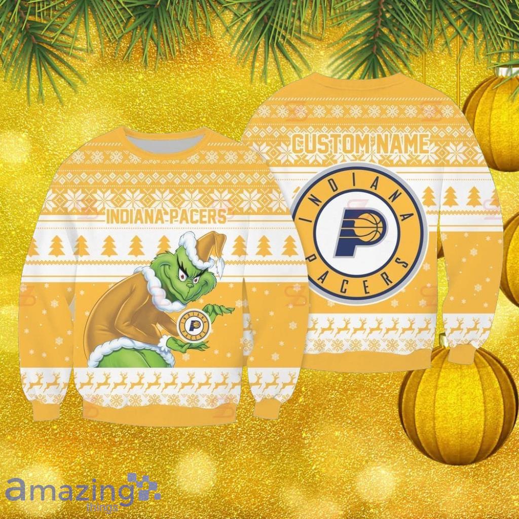 Indiana Packers Grinch Custom Name Christmas Ugly Sweater 3D Gift Christmas image Indiana Packers Grinch Custom Name Christmas Ugly Sweater 3D Gift Christmas Product Photo 1