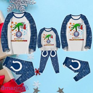 Indianapolis Colts Happy HalloThankmas Grinch Pajamas Set Product Photo 2