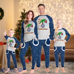Indianapolis Colts Happy HalloThankmas Grinch Pajamas Set Product Photo 1