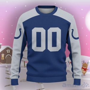 Indianapolis Colts Ugly Sweater Custom Name And Number Hot Design For Christmas Gift Product Photo 2