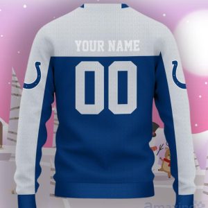 Indianapolis Colts Ugly Sweater Custom Name And Number Hot Design For Christmas Gift Product Photo 3