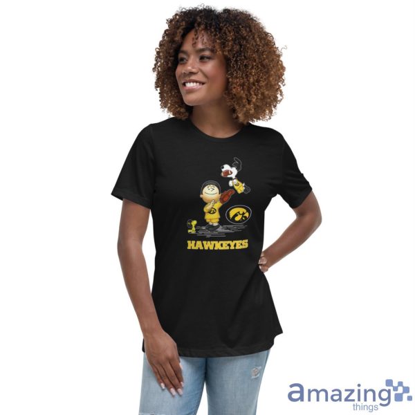 Iowa Hawkeyes The Peanuts T-Shirt Gift For Fans - Women's Relaxed Short Sleeve Jersey Tee