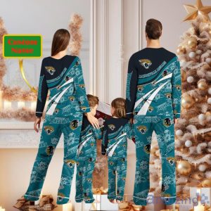 Jacksonville Jaguars Custom Name Christmas Pajamas For Fans Product Photo 2