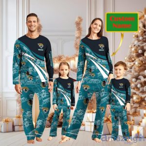 Jacksonville Jaguars Custom Name Christmas Pajamas For Fans Product Photo 1