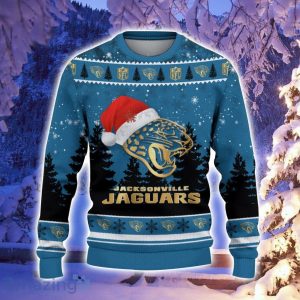 Jacksonville Jaguars Santa Hat Pattern Ugly Christmas Sweater For Men And Women Product Photo 2
