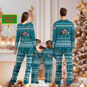 Jacksonville Jaguars Team Custom Name Christmas Pajamas For Fans Product Photo 2