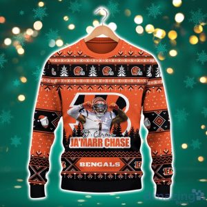 Ja’Marr Chase Cincinnati Bengals Do Not Mess With Bengals Fan NFL Christmas Ugly Sweater Product Photo 2