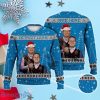 Jared Goff Dan Campbell Detroit Football Ugly Christmas Sweater, The Lions Bros Custom Name