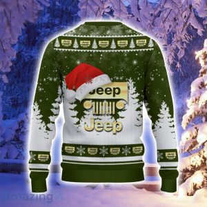 Jeep Santa Hat Pattern Ugly Christmas Sweater For Men And Women image Jeep Santa Hat Pattern Ugly Christmas Sweater For Men And Women Product Photo 3