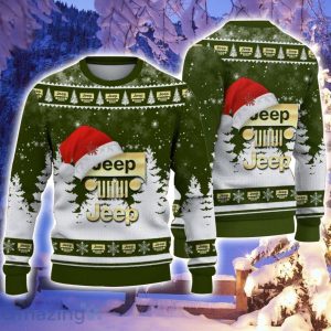 Jeep Santa Hat Pattern Ugly Christmas Sweater For Men And Women Product Photo 1