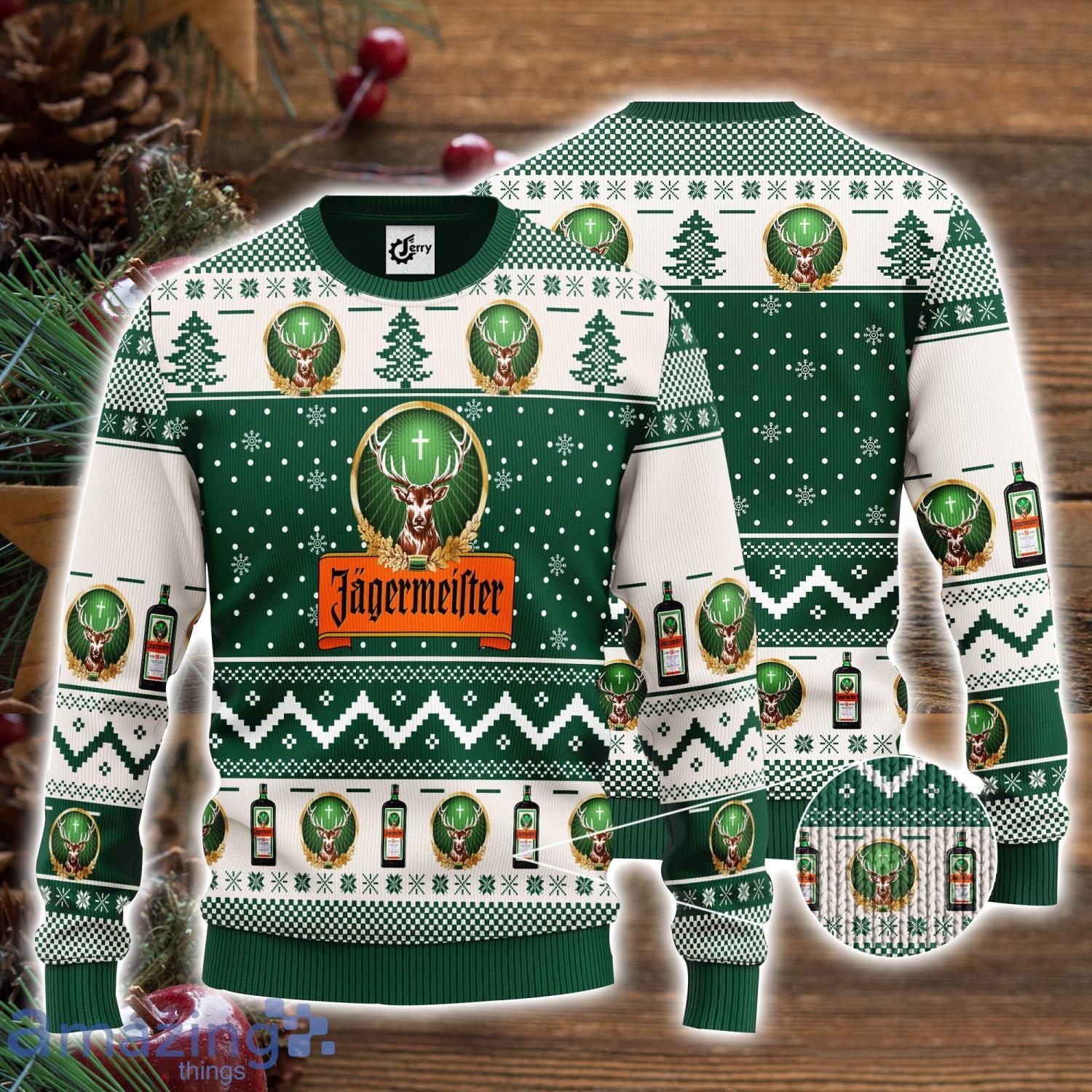 Jägermeister Lover Christmas Gift Sweater For Men And Women Ugly Christmas Sweater image Jägermeister Lover Christmas Gift Sweater For Men And Women Ugly Christmas Sweater Product Photo 1