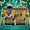 J.K. Dobbins Baltimore Ravens Never Mess With My Ravens NFL Christmas Ugly Sweater