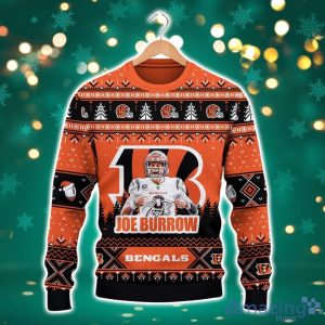 Joe Burrow Cincinnati Bengals Do Not Mess With Bengals Fan NFL Christmas Ugly Sweater Product Photo 2