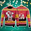 JuJu Smith-Schuster Kansas City Chiefs Chiefs Fan For Life NFL Christmas Ugly Sweater