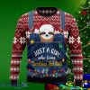 Just A Girl Who Loves Christmas And Sloth Ugly Christmas Sweater Best Gifts