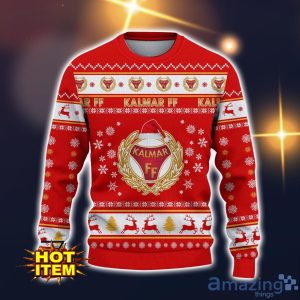 Kalmar FF 3D Ugly Christmas Sweater For Men And Women Sport Fans image Kalmar FF 3D Ugly Christmas Sweater For Men And Women Sport Fans Product Photo 2