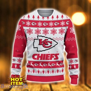 Kansas City Chiefs Logo Cute Ugly Christmas Sweater 3D Printed Unisex Sweater Product Photo 2