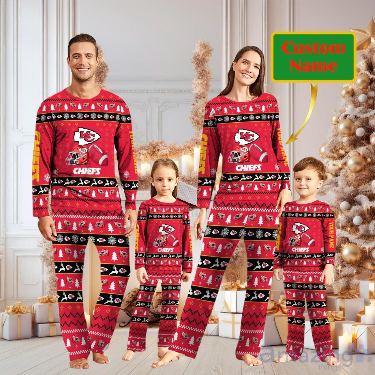 Kansas City Chiefs Personalized Christmas Pajamas For Fans