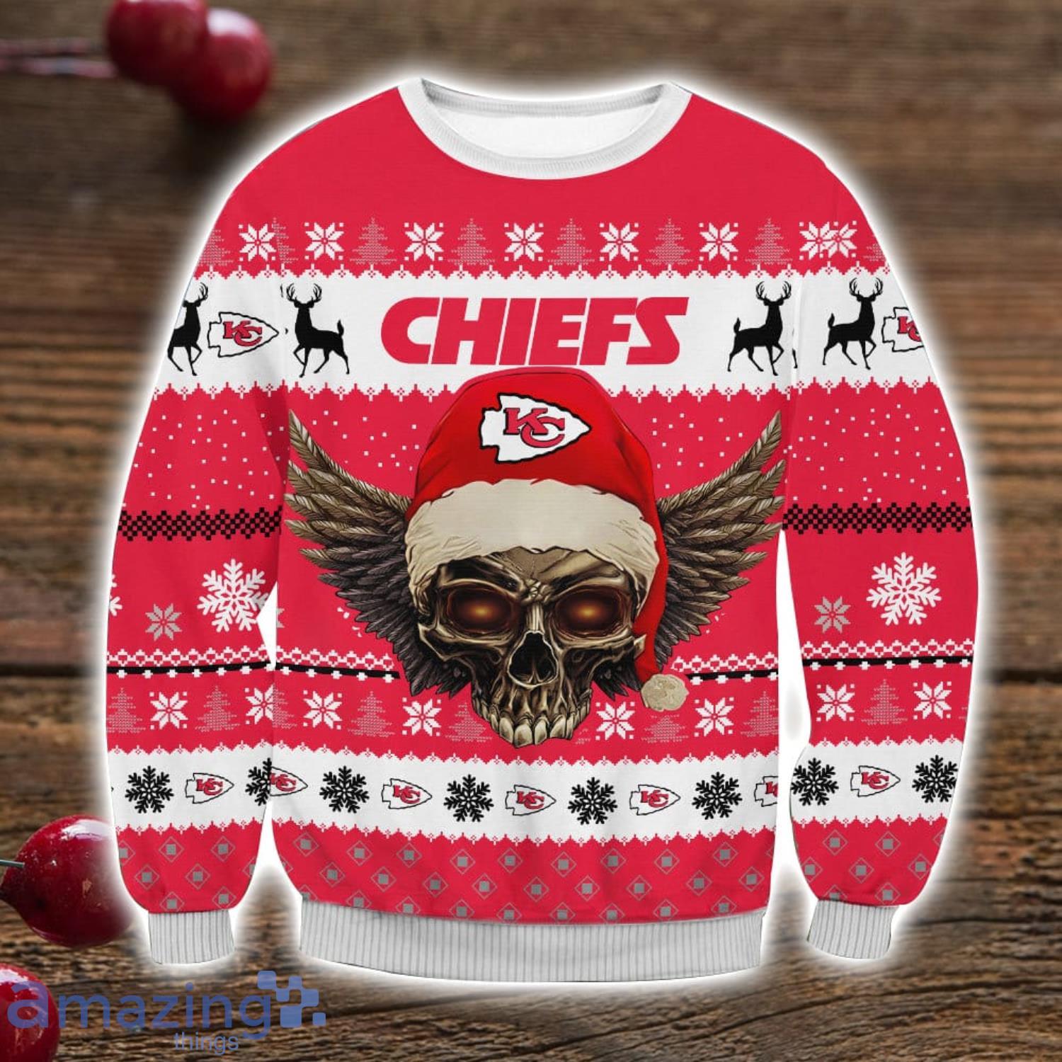 Kansas City Chiefs Skull Ugly Sweater Christmas Gift For Men And Women Product Photo 1