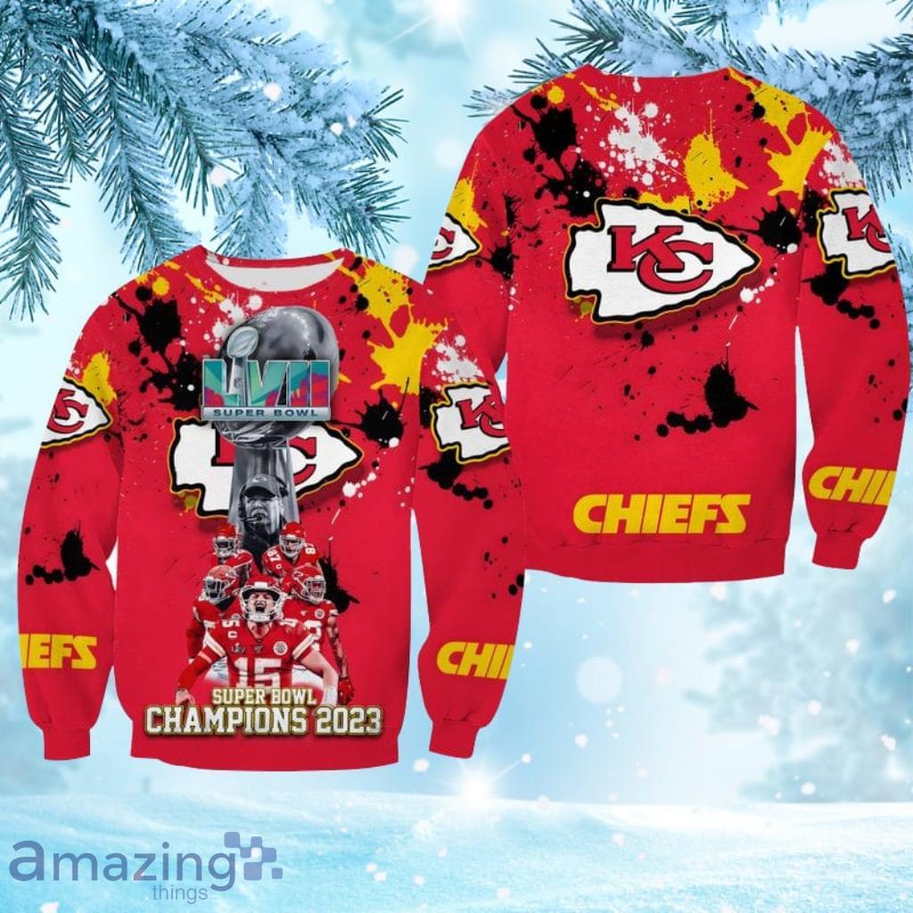 Kansas City Chiefs Team Super Bowl Lvii Unisex Christmas Ugly Sweater Sweatshirt Gift For Big Fans image Kansas City Chiefs Team Super Bowl Lvii Unisex Christmas Ugly Sweater Sweatshirt Gift For Big Fans Product Photo 1