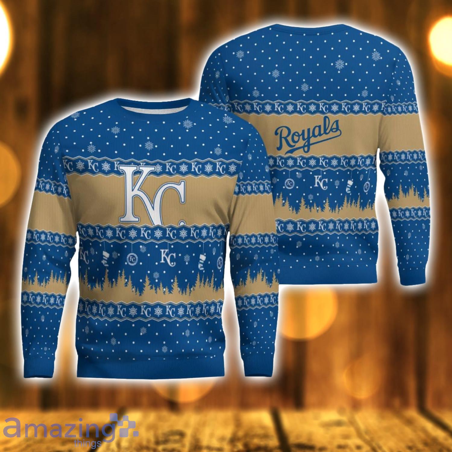 Kansas City Royals Ugly Christmas Sweater Christmas Gift For Men And Women Holidays image Kansas City Royals Ugly Christmas Sweater Christmas Gift For Men And Women Holidays Product Photo 1