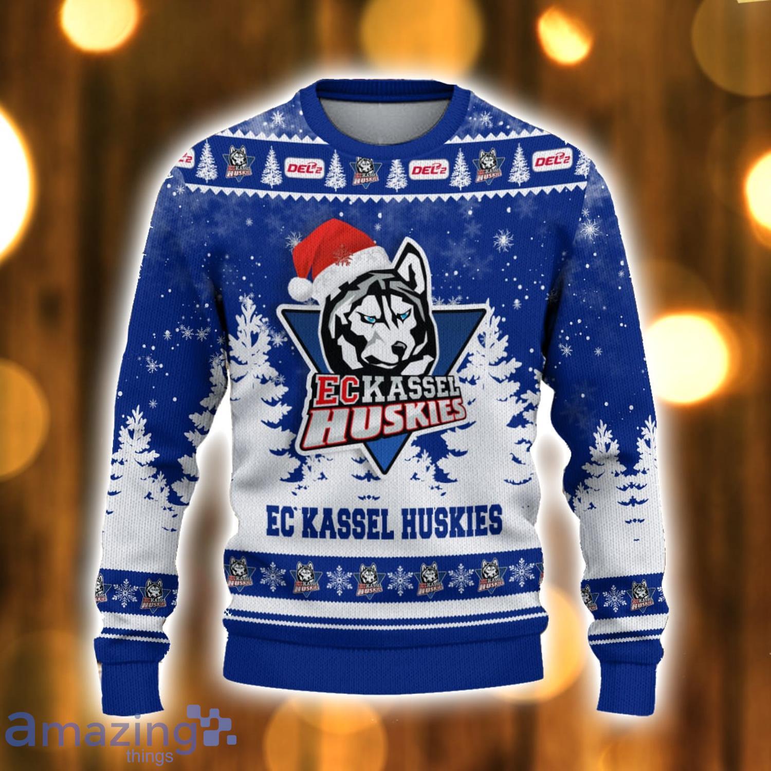 Kassel Huskies 3D Ugly Christmas Sweater Christmas Gift image Kassel Huskies 3D Ugly Christmas Sweater Christmas Gift Product Photo 2