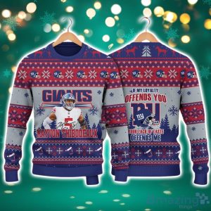 Kayvon Thibodeaux New York Giants Your Lack Of Taste Offends Me NFL Christmas Ugly Sweater Product Photo 1