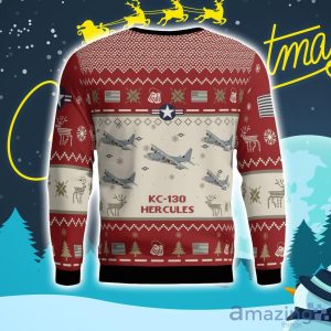 KC-130 Hercules KC130 Aircraft Ugly Christmas Sweater Christmas Gift Veteran 3D Sweater Product Photo 3