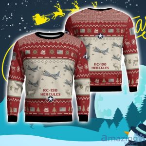 KC-130 Hercules KC130 Aircraft Ugly Christmas Sweater Christmas Gift Veteran 3D Sweater Product Photo 1