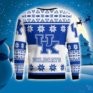 Kentucky Wildcats Logo Big Snowflake Pattern Ugly Christmas Sweater Product Photo 2