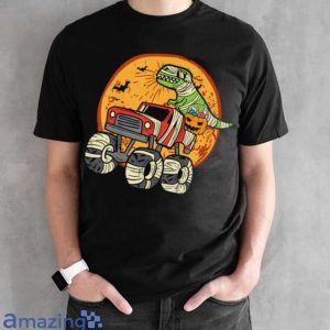 Kids Mummy T Rex Monster Truck Dino Toddler Boys Halloween Kids T Shirt Product Photo 2