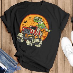 Kids Mummy T Rex Monster Truck Dino Toddler Boys Halloween Kids T Shirt Product Photo 1