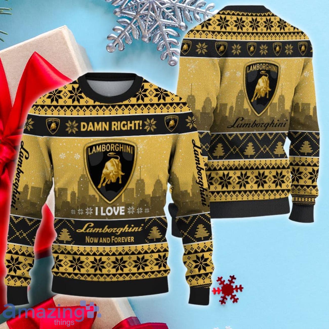 Lamborghini Ugly Christmas Sweater Gift ideas for Christmas image Lamborghini Ugly Christmas Sweater Gift ideas for Christmas Product Photo 1