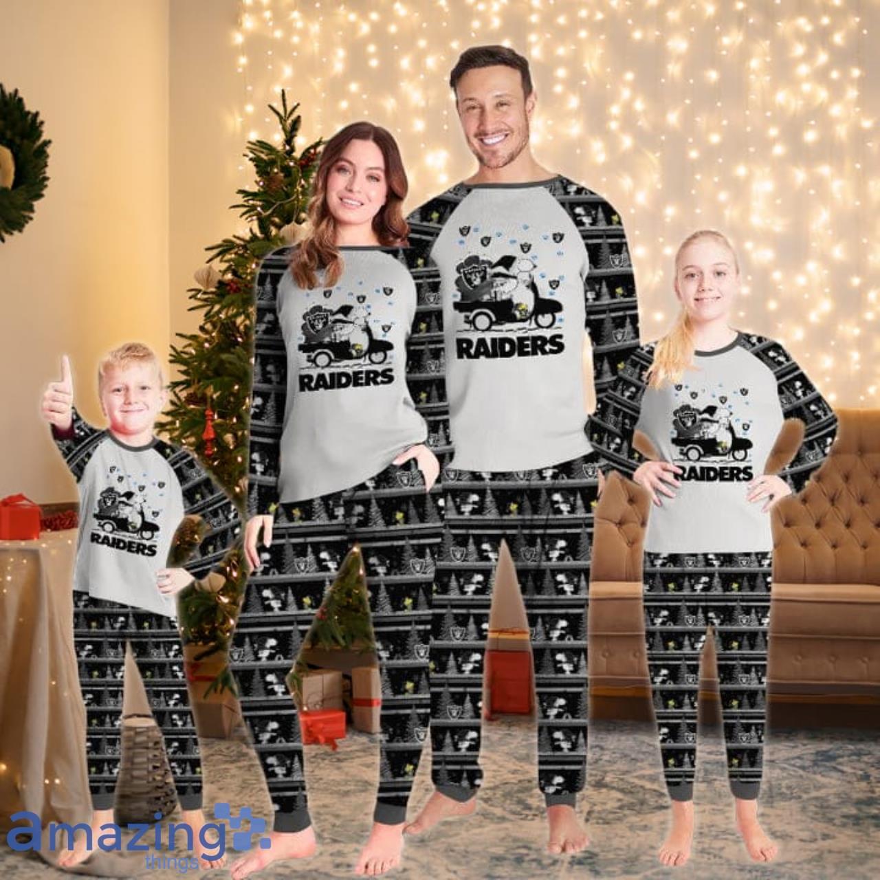 Las Vegas Raiders Design Christmas Pyjamas Set Gift Men Women Kid
