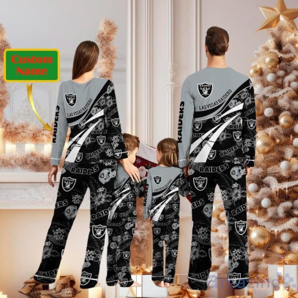 Las Vegas Raiders Custom Name Christmas Pajamas For Fans