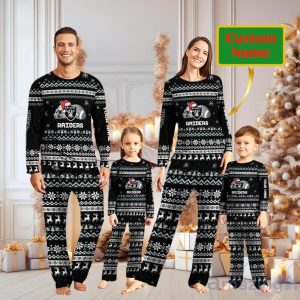 Las Vegas Raiders Team Custom Name Christmas Pajamas For Fans Product Photo 1