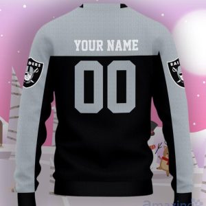 Las Vegas Raiders Ugly Sweater Custom Name And Number Hot Design For Christmas Gift Product Photo 3
