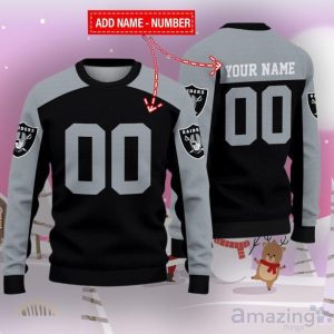 Las Vegas Raiders Ugly Sweater Custom Name And Number Hot Design For Christmas Gift Product Photo 1