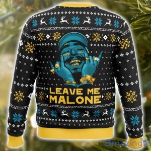 Leave Me Malone Post Malone AOP Ugly Christmas Sweater Christmas Holiday Gift For Men And Women Product Photo 3