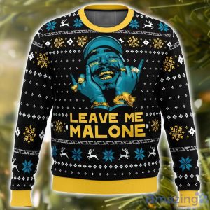 Leave Me Malone Post Malone AOP Ugly Christmas Sweater Christmas Holiday Gift For Men And Women Product Photo 1