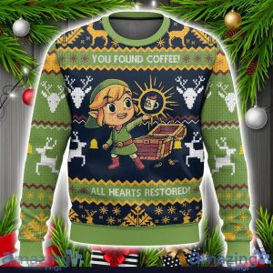 Legend Of Zelda Coffeee Ugly Christmas Sweater Xmas Gift Ideas Men And Women Sweater Gift For Christmas Product Photo 2