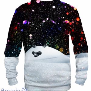 Let It Snow Black Sweatshirt, Cocaine Everywhere Ugly Cat Christmas Sweater Product Photo 2